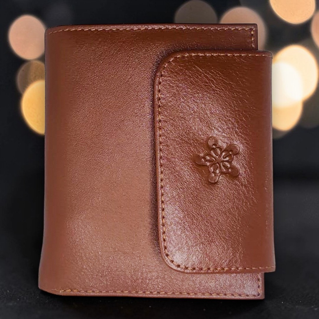 Bharasa Cow Leather Yumna Wallet Brown
