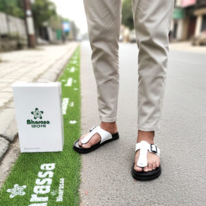 Bharasa LumaStraps Cow Leather Sandals White