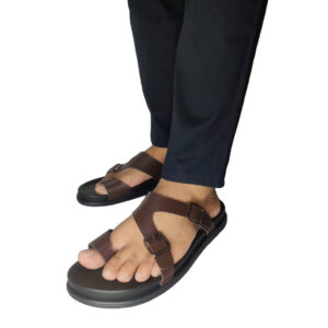 Bharasa Nuvai Cow Leather Sandals Chocolate