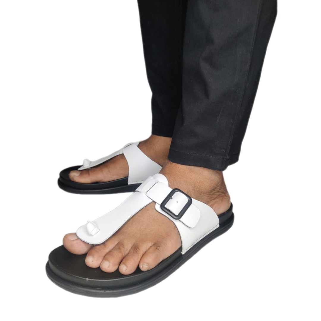 Bharasa LumaStraps Cow Leather Sandals White